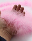 2 Yards 20G Fluffy Pink Marabou Feather Boa for DIY Craft Sewing Trim Home Wedding Party Christmas Decoration