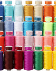 72Pcs Bobbins Sewing Threads Kit 36 Colors 500 Yards Sewing Polyester Thread Spools with 36Pcs Same Color Prewound Bobbins for Hand Sewing DIY Emergency Travel Sewing Machine Use