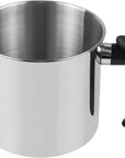 Candle Making Pouring Pot,2 Pounds Capacity,Double Boiler Wax Melting Pot,Dripless Pouring Spout & Heat-Resisting Handle Designed Candle Making Pitcher, Silver