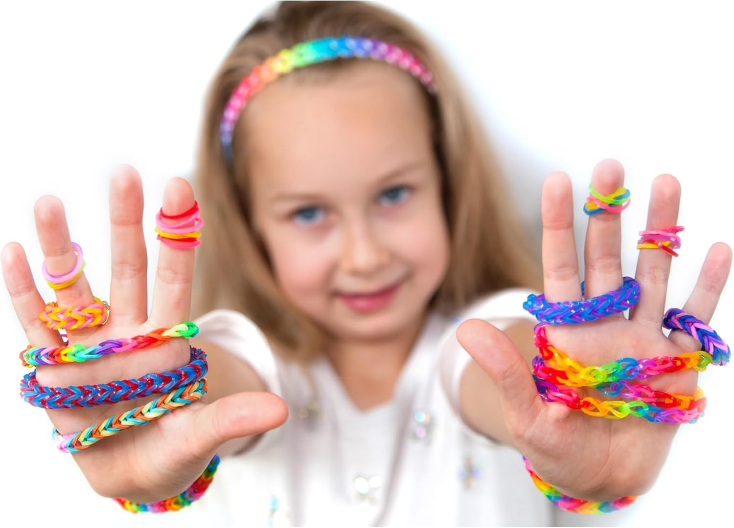 2500+ Rubber Band Loom Bracelet Kit,Loom Bracelet Making Kit,Best Gifts for Birthday and Christmas With, Rubber Band Refill Kit For