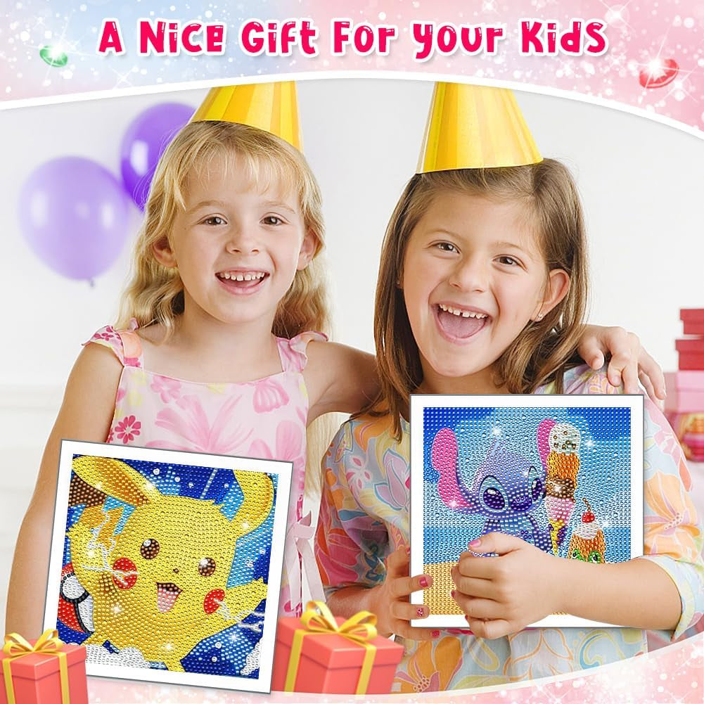 Diamond Kits for Kids Adults 4 Pack 5D Diamond Full Drill Diamond Art for Kids Ages 6-8-10-12 and Beginners