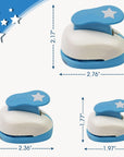 Set 3 Star Paper Punch 0.3'' / 0.63'' / 1'', Scrapbooking Hole Punches Crafting, Design for Office Supplies, Card Making, DIY Photo Album.