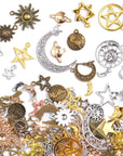 100 Gram Metal Charms for Jewelry Making, Silver & Gold, Bulk Pack for Bracelets, Necklaces, Crafts