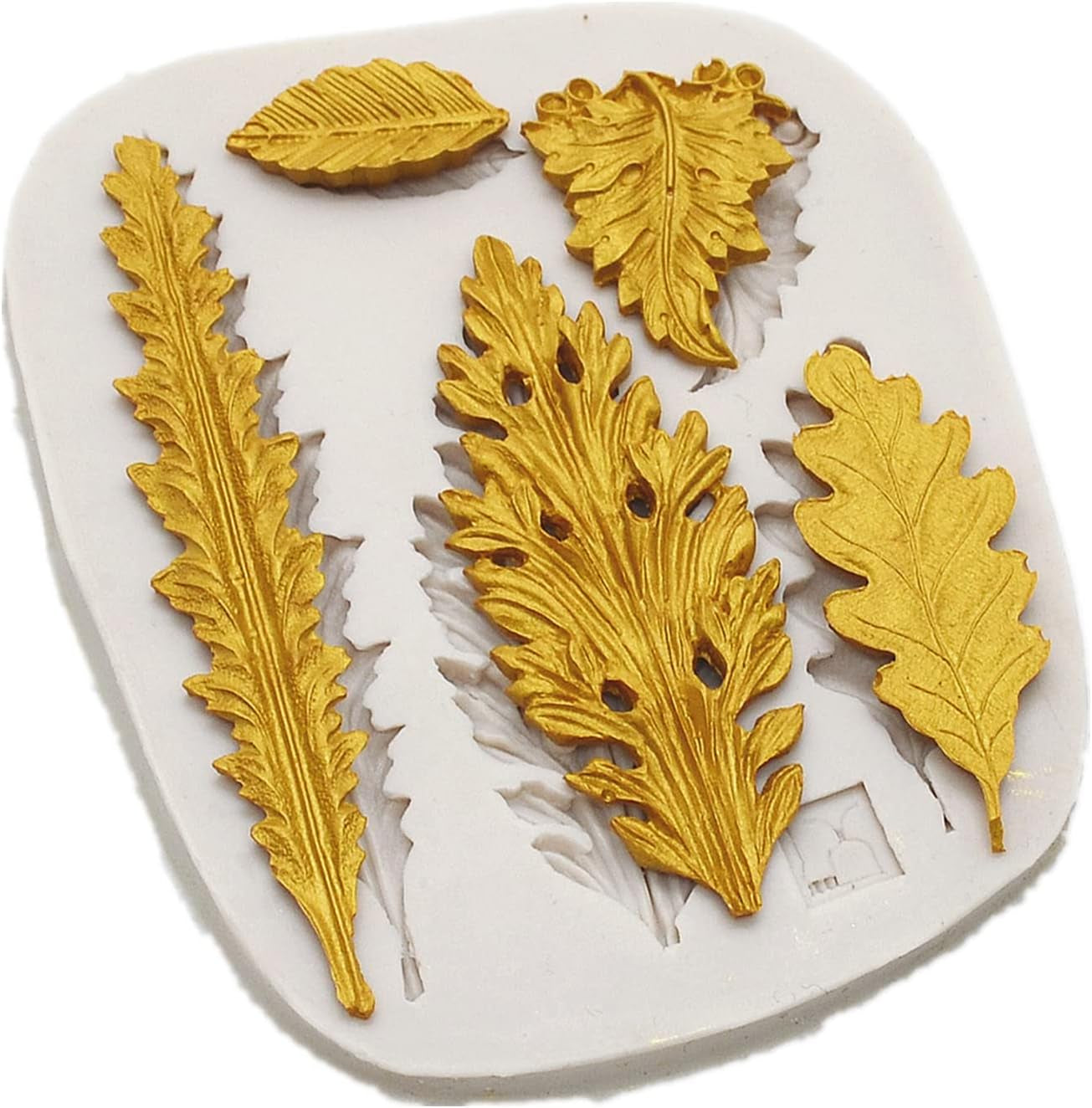 Tree Leaf Silicone Mold, Resin Mold Cake Fondant Silicone Mold Fondant Clay Mould Leaf Shape DIY Decorating Tool