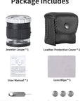 30X Jewelers Loupe, Adjustable Focal Length Magnifier with 3 LED Light for Gems, Jewelry, Coins, Stamps, Etc (Black)