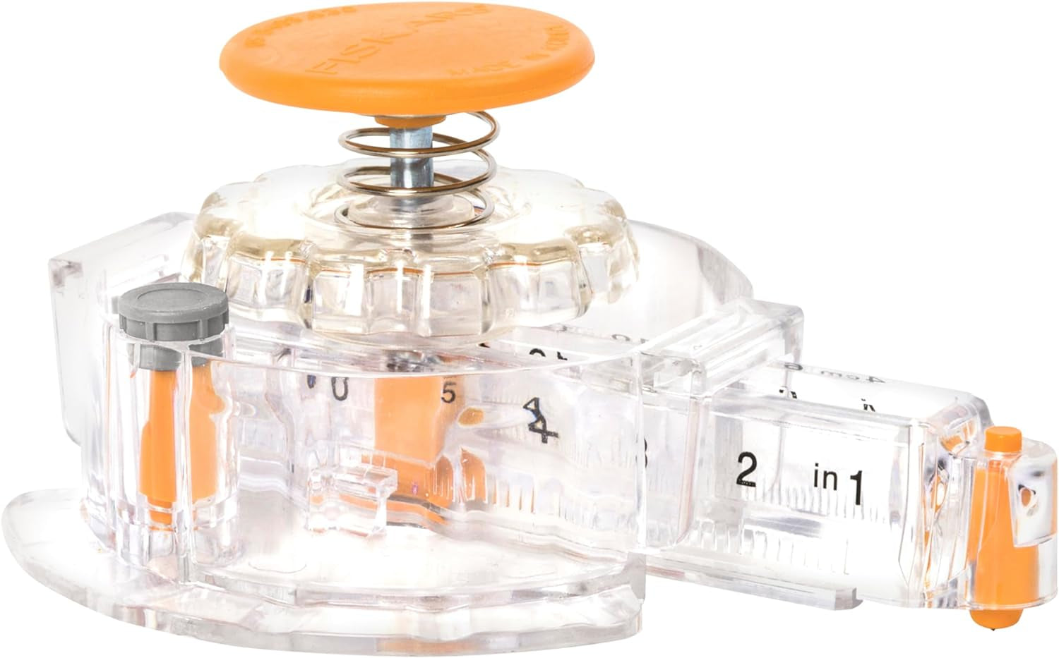 Circle Cutter with 3 Replacement Blades - 1" to 8” Cut Length - Arts and Crafts Paper Cutter - Clear/Orange