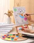 6 Pieces Black Girl Pre Drawn Canvas for Painting 8 X 10 Inch Pre Drawn Stretched Canvas Stretched Outline Canvas Sip and Paint Kit for Adults Kids Paint Birthday Gifts