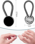 12Pcs, Collar Extenders, Comfy & Premium Invisible Neck Extender, Adds 1 in Instantly, Button Extenders for Mens Dress Shirts Suits Trouser, Coat, Shirts (Black, White, Silver)