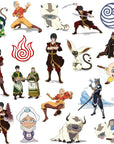 Avatar the Last Airbender 50Ct Vinyl Large Deluxe Stickers Variety Pack - Laptop, Water Bottle, Scrapbooking, Tablet, Skateboard, Indoor/Outdoor - Set of 50