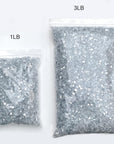 3Lb Crushed Mirror Glass for Crafts, Resin Glue Art Decorative DIY White Mirror Pieces 6-8Mm