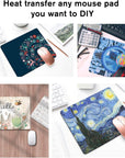 Sublimation Mouse Pad Blank Rectangular Blanks 12 Pcs for Sublimation Transfer Heat Press Printing Crafts 24X20X0.2Cm White