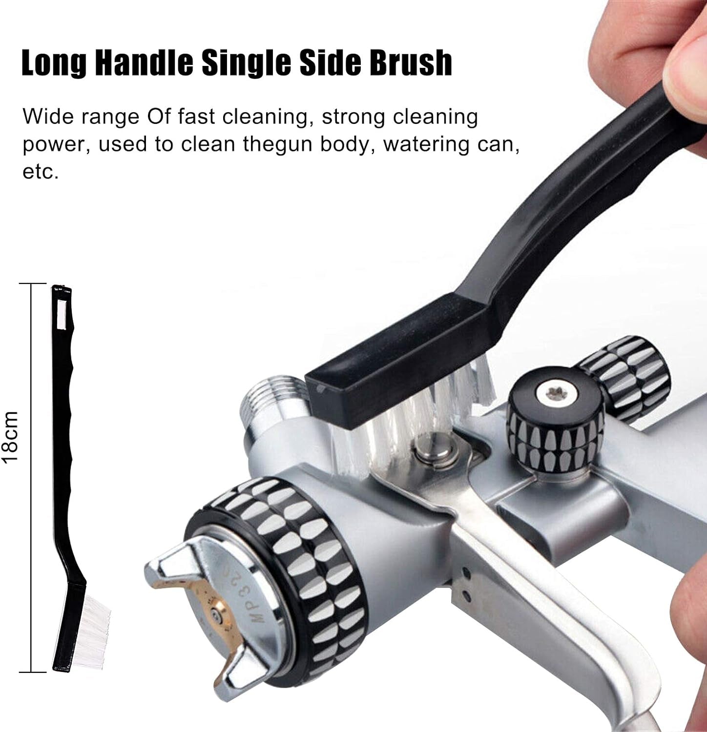 17Pcs Multi-Purpose Spray Gun Cleaning Kit,Nylon Brushes Paint Gun Cleaning Kit Mini Brushes & Needles for Clean Airbrush Nozzles Spray Guns Tattoo Equipment(17Pcs)