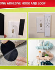 72 Sets Hook and Loop Tape for Remote, Picture, Curtain,Office School Organization,Double-Sided Tape for Couch Cushions, Rugs, Mattress,Various Shapes,Usage