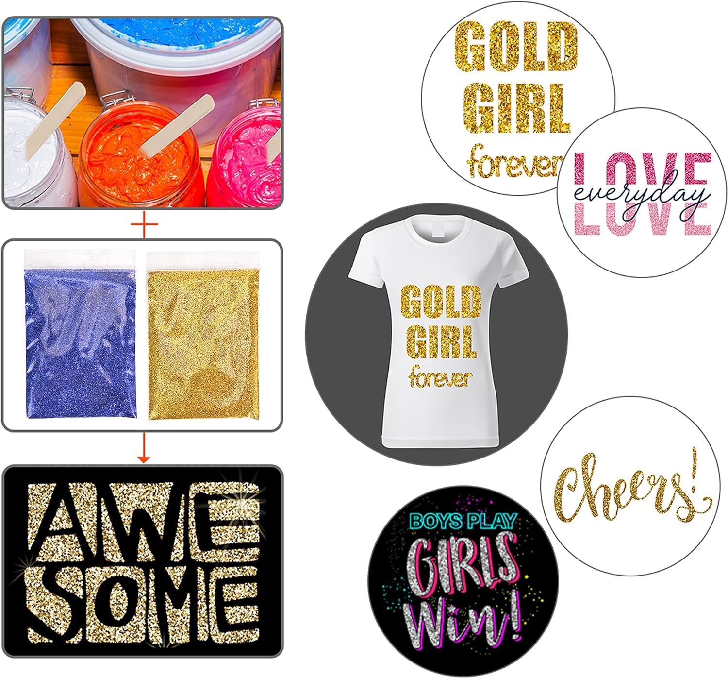 24 Pieces Screen Printing Starter Kit Include 3 Different Size of Wood Silk Screen Printing Frame with Mesh, Screen Printing Squeegees, Scraper, Inkjet Transparency Film, Gloves, and Mask Tape