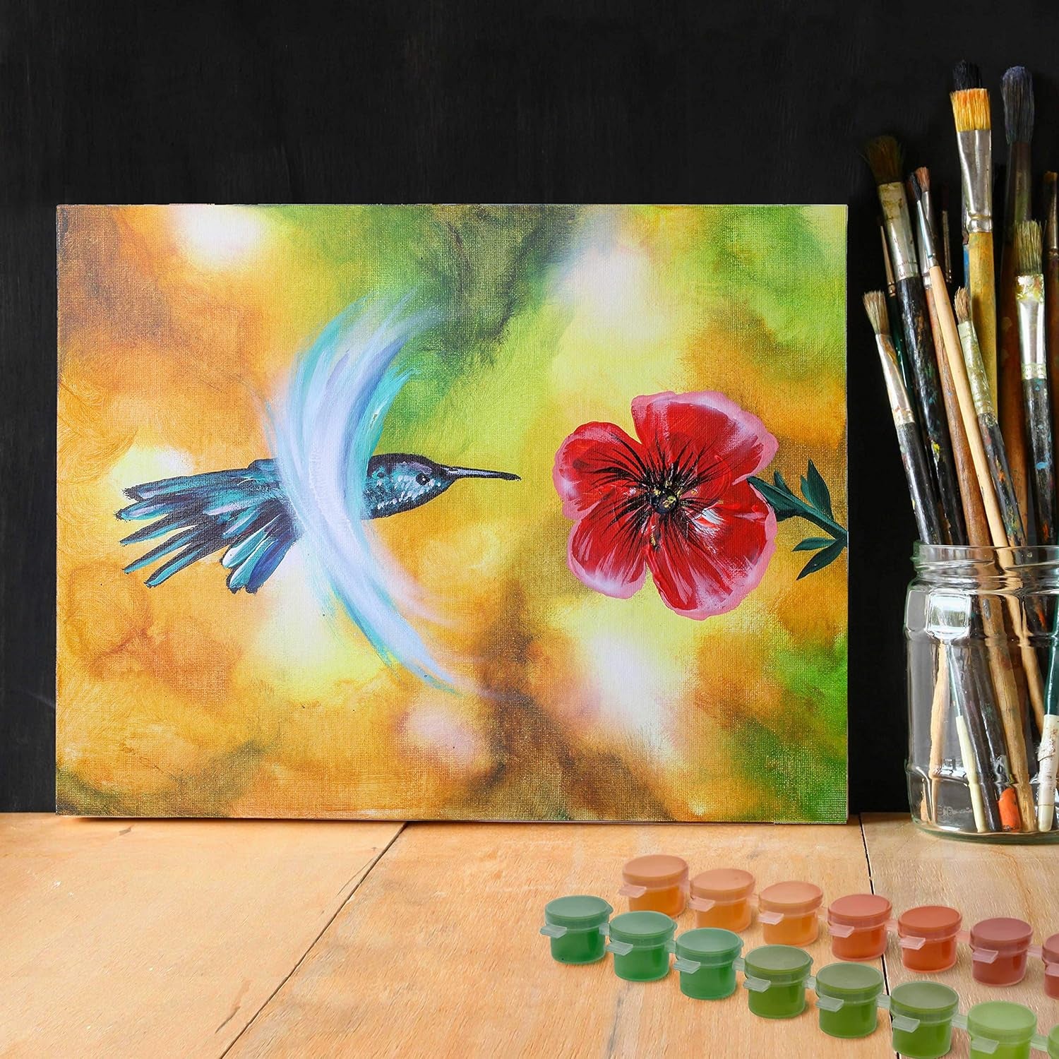 Professional 80 Color Set of Acrylic Paint Jar Set - 3.68Ml Jars - Rich Vivid Colors for Artists, Students, Beginners - Canvas Portrait Paintings