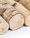 6 Pack Large Birch Logs for Fireplace Unfinished Wood Crafts DIY Home Decorative Burning(Logs:2.4"-3.1" Dia. X 16" Long)