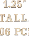 306 Pieces 1-1/4 Inch(1.25") Small Unfinished Wooden Letters and Wooden Numbers Decorative Font Alphabet Letters for Scrapbooking DIY Crafts Homemade Project