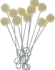 50 Pieces Wool Daubers Ball Brush Leather Dye Dauber Dyeing Applicator with Metal Handle for DIY Crafts Projects