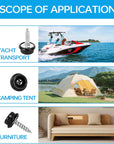 100PCS Stainless Steel Screws Marine Grade Boat Canvas Snaps 3/8"Socket with Stainless Steel 5/8"Screw, Snaps for Boat Cover, Snap Screw Stud, Made of High-Quality Materials(Black-100Pcs)