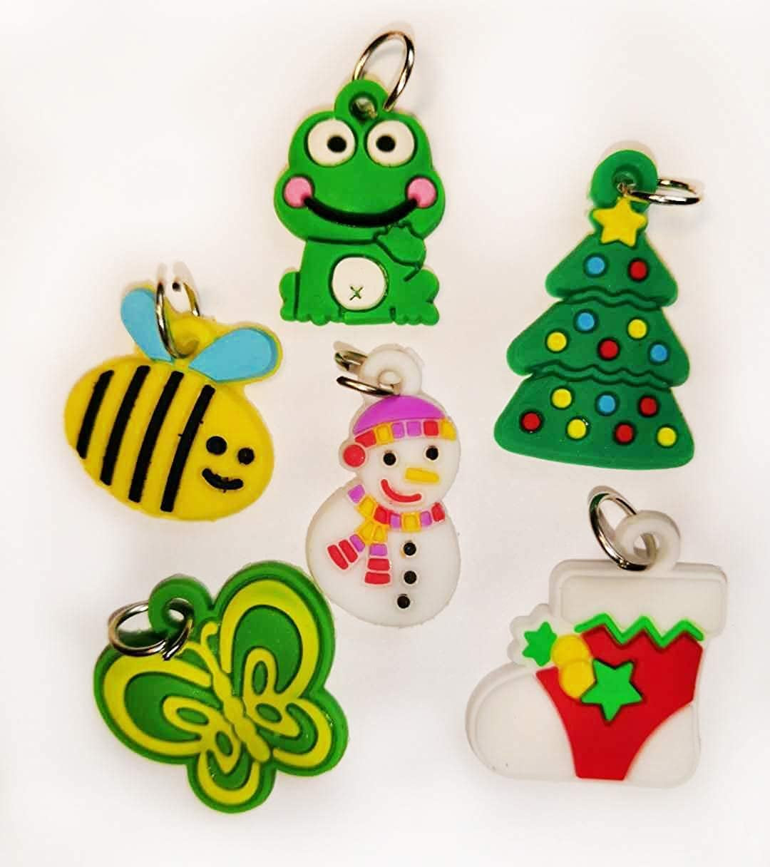 Flydem Rubber Loom Band Silicone Charm, Bracelet Charms,Loom Rubber Bands Charms,Bracelet Pendant,(105Pcs)