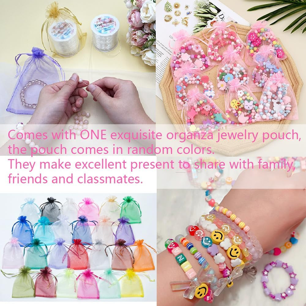 1Mm Stretchy Bracelet String Elastic String for Bracelets Making, Crystal Clear String Elastic Cord Necklace Cord Bead Cord for Friendship Bracelets, Letter Beads and Jewelry Making