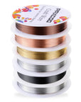 6 Pack Jewelry Beading Wire for Jewelry Making Supplies and Craft (24 Gauge)