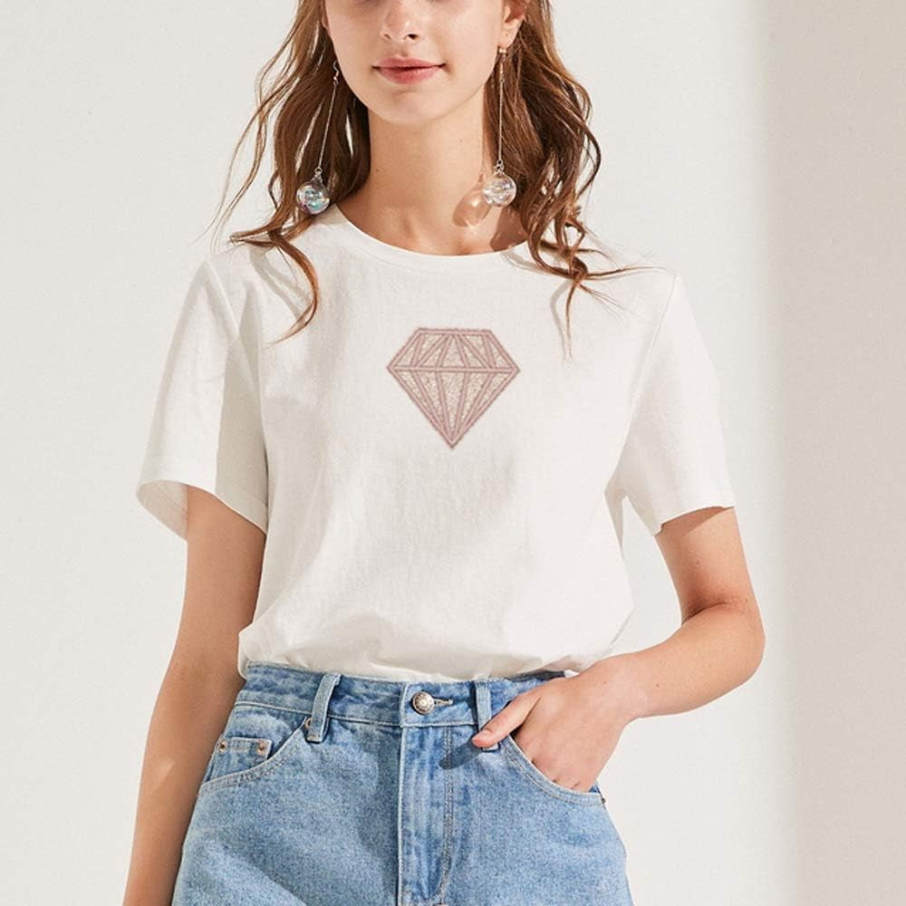 18Pcs Shiny Glitter Diamond Shape Iron on Patches Embroidered Motif Applique Decoration Sew on Patches Custom Patches for DIY Jeans, Jacket,Kid'S Clothing, Bag, Caps, Arts Craft Sew Making (Diamond)