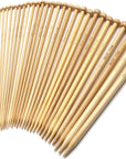 Single Point Bamboo Knitting Needles 14 Inch, 18 Pairs Wooden Knitting Needles for Beginners, US Size 0-15 (2.0-10.0Mm), Straight Wood Needles Prefect for Sweaters, Socks, Shawl, Gloves and Scarf