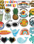 20 Pieces Iron on Hippie VSCO Vintage Patches Appliques Hippie Retro Embroidered Patches Summer Beach Iron on Patches for Backpacks, Jeans, Jackets and Clothes DIY Craft(Novel Style)