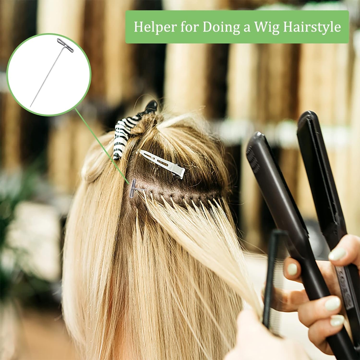 200Pcs T Pins, 2 Inch Sewing Pins, Stainless Steel Wig Pins for Wigs, T-Pins for Foam Head, Long Straight Pins for Sewing, Craft, Quilting and Blocking Knitting, Office, Decoration by