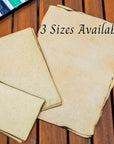 Handmade Antique Blank Paper with Slightly Burned Paper Edge - 8.3 X 5.8 - A5 Package of 50 for Writers, Invitations, Crafts - Thick 150 GSM Recycled Paper