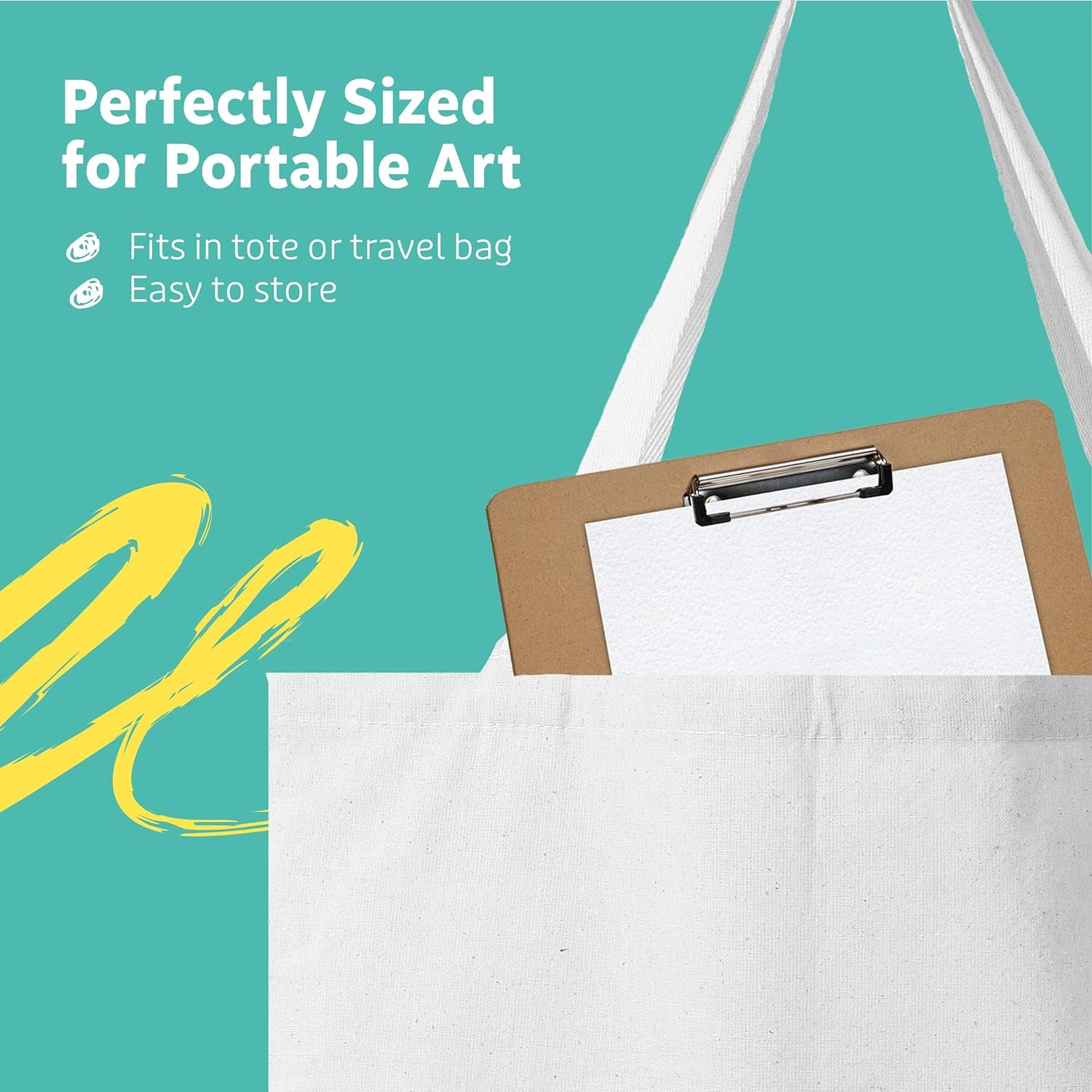 Drawing Board - 13 X 17 Sketch Boards with Handle for Drafting Art - Portable Wooden Clipboard for Class or Studio Fit in Artists Tote