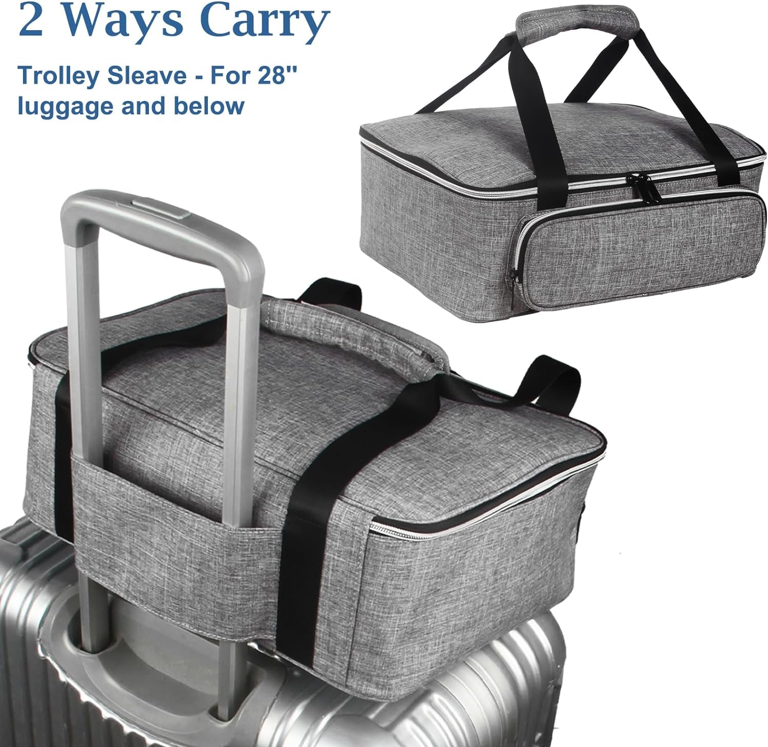 Carrying Case for Cricut Joy Xtra, Tote Bag for Extra Machine Storage, Dust Cover, and Travel Carry, Xtra Accessories Bundles Organization and Protection, Store Various Supplies(Grey)