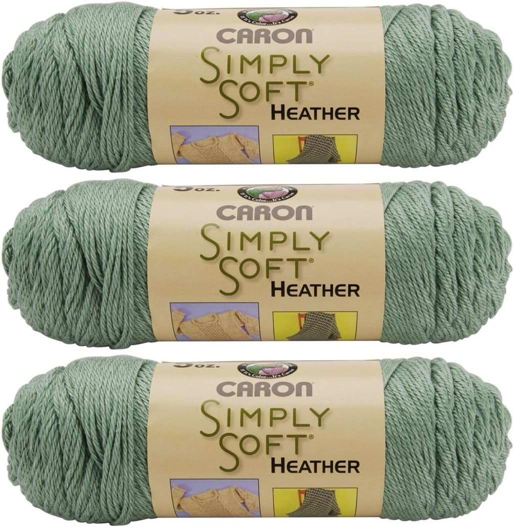 Caron Bulk Buy Simply Soft Heather Yarn (3-Pack) Woodland H9700H-9503