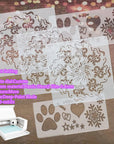 12 Sheets 7.5 Mil Mylar Sheet 12 X 12 Inch Milky Translucent PET Blank Stencil Making Sheet for Cricut, Silhouette, Cut Tool Template Material (7.5 Mil)