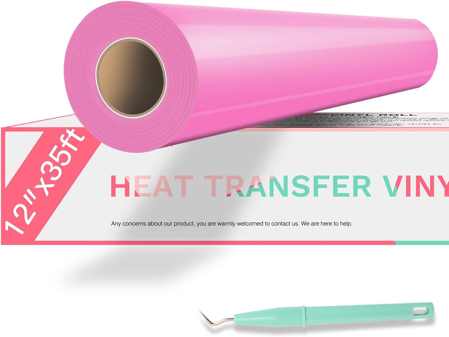 Puff Vinyl Heat Transfer - 12&quot; X 15FT White Puff Vinyl Heat Transfer for T Shirts, White Puff HTV Vinyl Heat Transfer for Cricut &amp; Cameo - Easy to Cut &amp; Weed for Heat Vinyl Design(White)