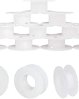 20 Pack Empty Spool, Plastic Ribbon Spools Wire Weaving Bobbins Empty Thread Spools Ribbon Chain Tape Spools White Spools for Embroidery Thread Yarn Ribbon Crafts Sewing 2.16X0.78Inch