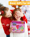 Weaving Loom Kit Toys for Kids and Adults, Potholder Loops Crafts for Girls Ages 6 7 8 9 10 11 12, 7" Pot Holder Loom Knitting Kits and Gifts for Kids and Beginners, Make 6 Masterpieces
