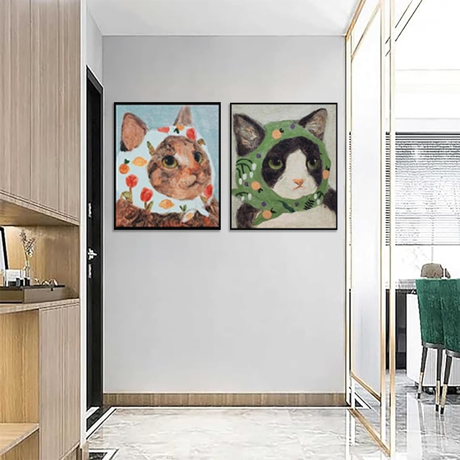 6 Pack 5D Diamond Painting Kits for Adults Beginners,Diy round Full Drill Diamond Art Kits Cartoon Cat,Paint by Diamonds Gem Art Crystal Easy,Animal Home Wall Decor 12X16 Inch