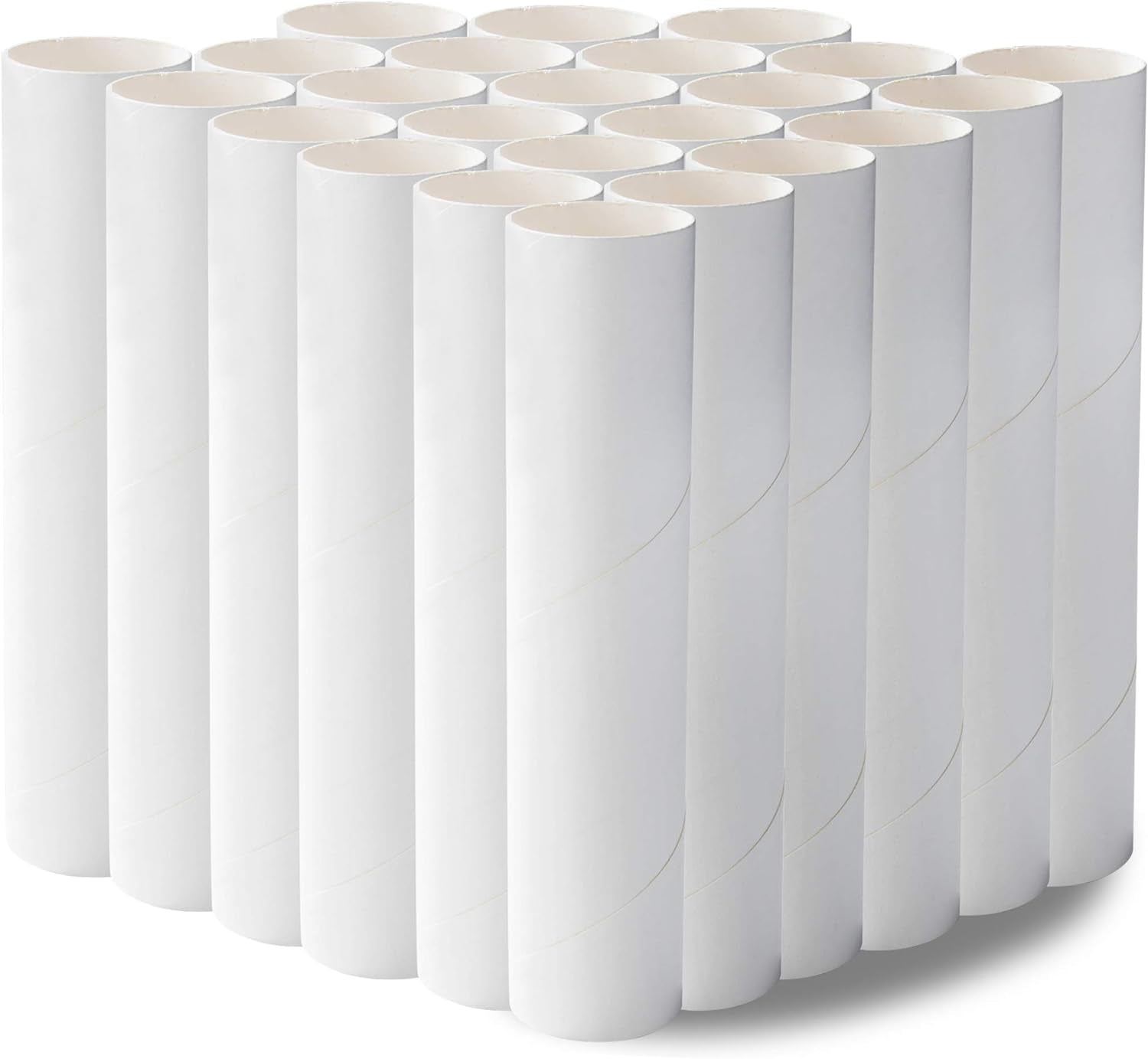 White Cardboard Tubes for Crafts (1.75 X 8 In, 24 Pack)