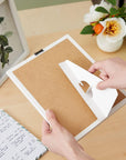 50-Pack Self-Stick 7 in Cardboard Easel Backs, Picture Frame and Art Easel Stand Bulk Pack for Photographs, Artwork, Posters, Signs, and Craft Projects (White)