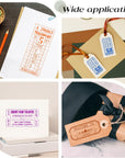Retro Air Travel and Movie Ticket Silicone Clear Stamps Transparent Stamps for Christmas Birthday Valentine'S Day Cards Making DIY Scrapbooking Photo Album Decoration Paper Craft