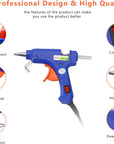 Glue Gun and Sticks Set, Hot Melt Glue Gun Mini for Crafts with 20 Pcs Glue Sticks and 20 Wood Craft Sticks,Hot Mini Glue Guns with Hardshell Carrying Case for School DIY Arts, Craft