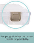 Floss Finder Box: Clear Sewing Organizer with 6 Compartments, 12 Dividers, Durable - Perfect for Embroidery Floss and Small Sewing Supplies Storage