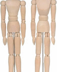 2 Pack 12 Inches Tall Wooden Mannequin Artist Manikin with Stand - Great for Drawing or Desktop Decor （Men and Women/Dad and Mom ）