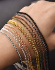 40 Packs 10 Colors Brass Necklace Chains 21 Inch Link Cable Chain Necklace with Lobster Clasps Bulk for Jewelry Making