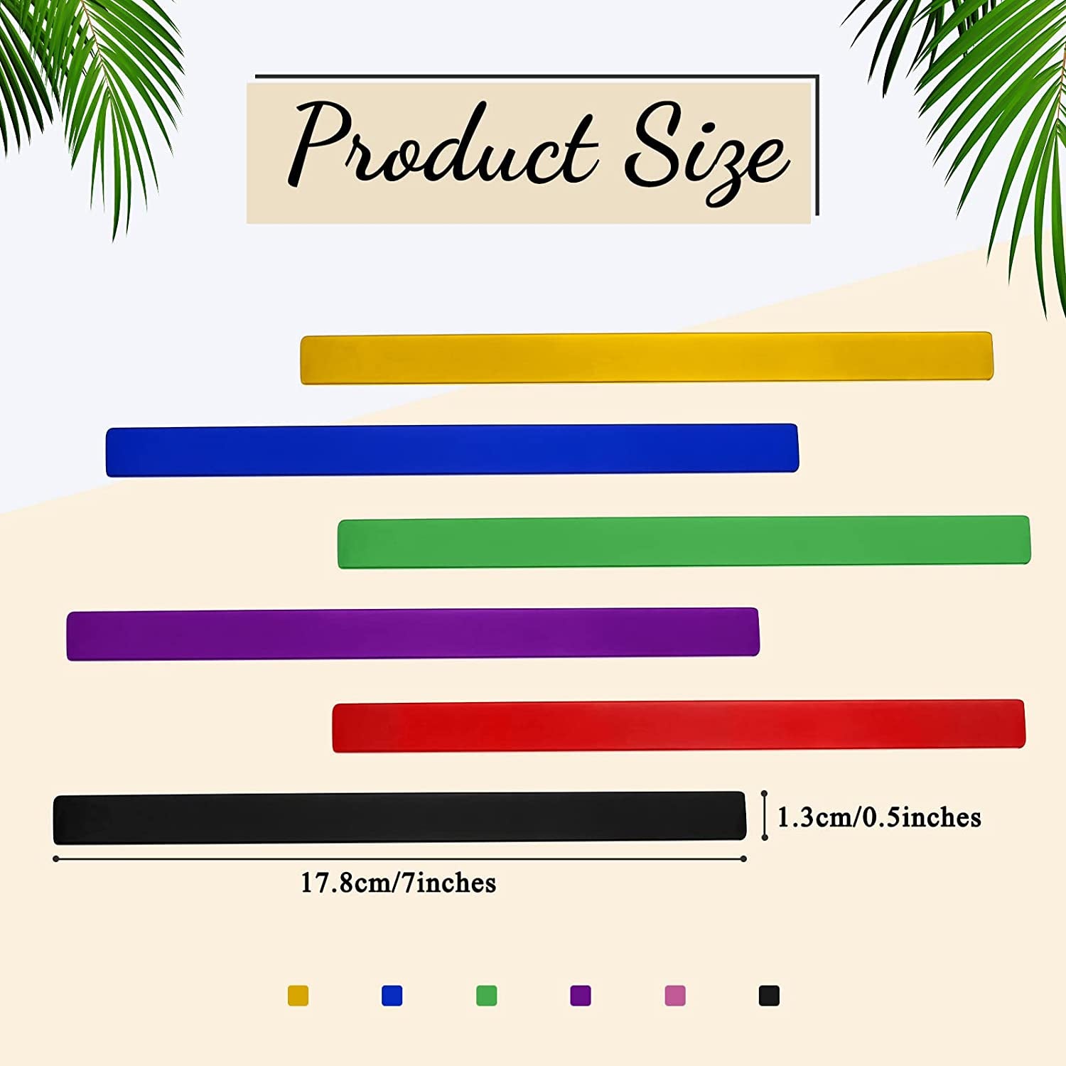 24 Pcs Anodized Aluminum Bracelet Blanks Metal Stamping Blanks Engraving Metal Stamp Bracelet Blanks for Bracelet Jewelry Making DIY Crafts Supplies, 7 X 0.5 X 0.05 Inches, 6 Colors