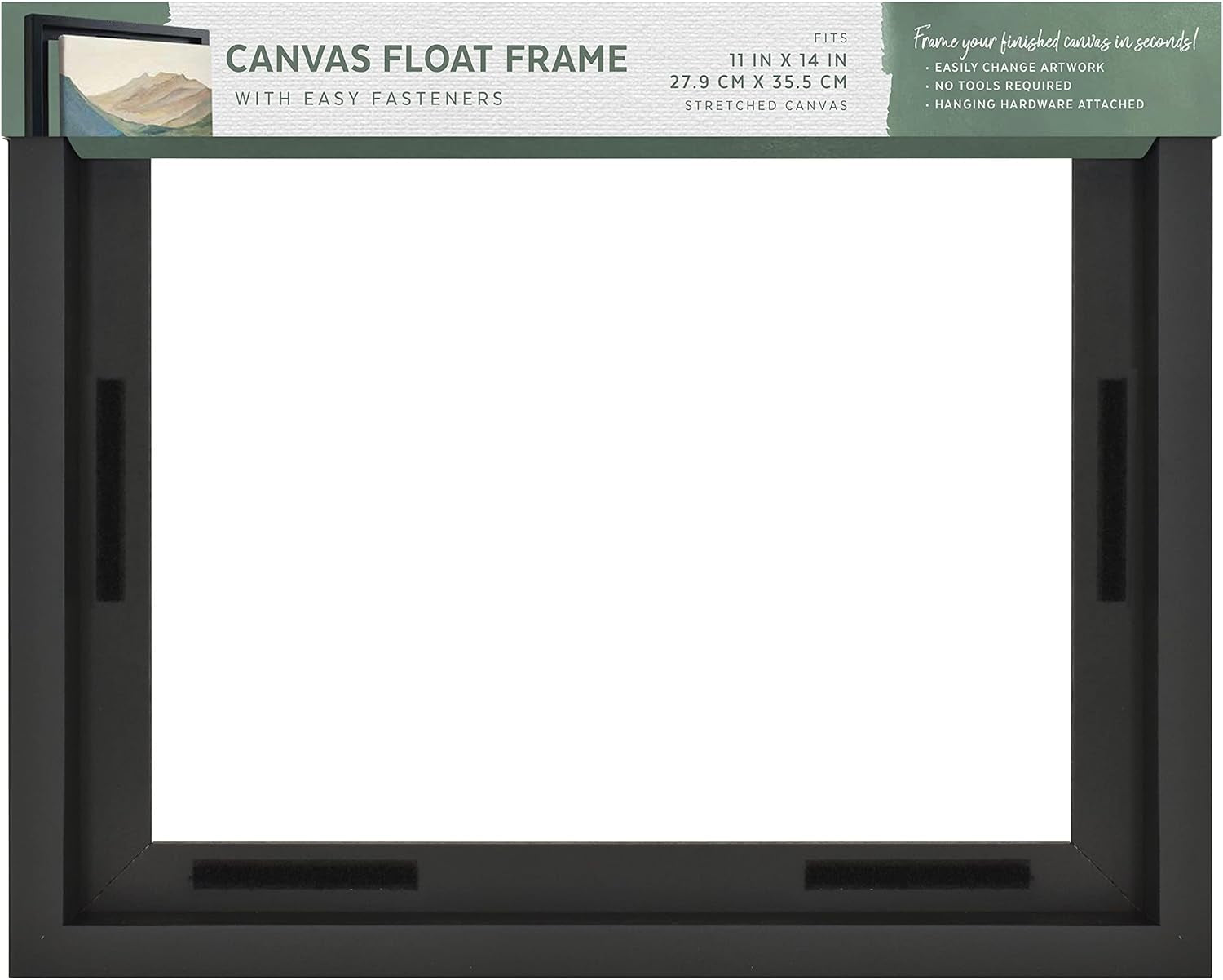 Canvas Float Frames 12X12 Frame, Black Square Frame for Finished Canvases, Vertical &amp; Horizontal Wall Hanging Frame for Canvas Paintings (1-Pack)