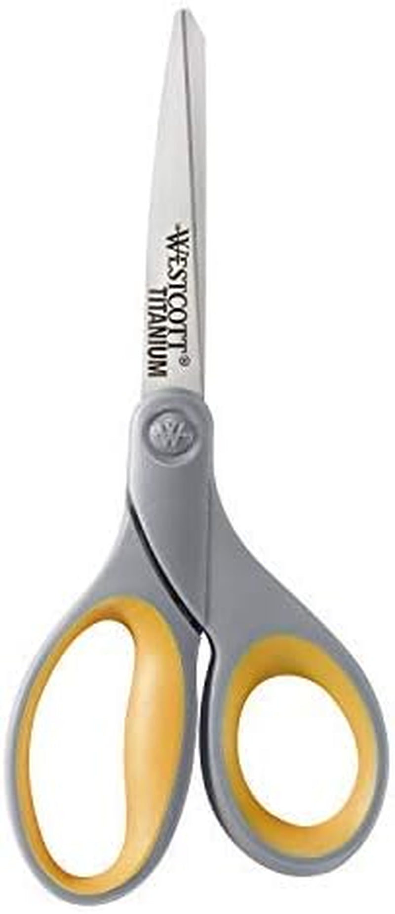 ‎17598 8-Inch Titanium Scissors for Office and Home, Yellow/Gray, 4 Pack