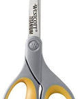 ‎17598 8-Inch Titanium Scissors for Office and Home, Yellow/Gray, 4 Pack